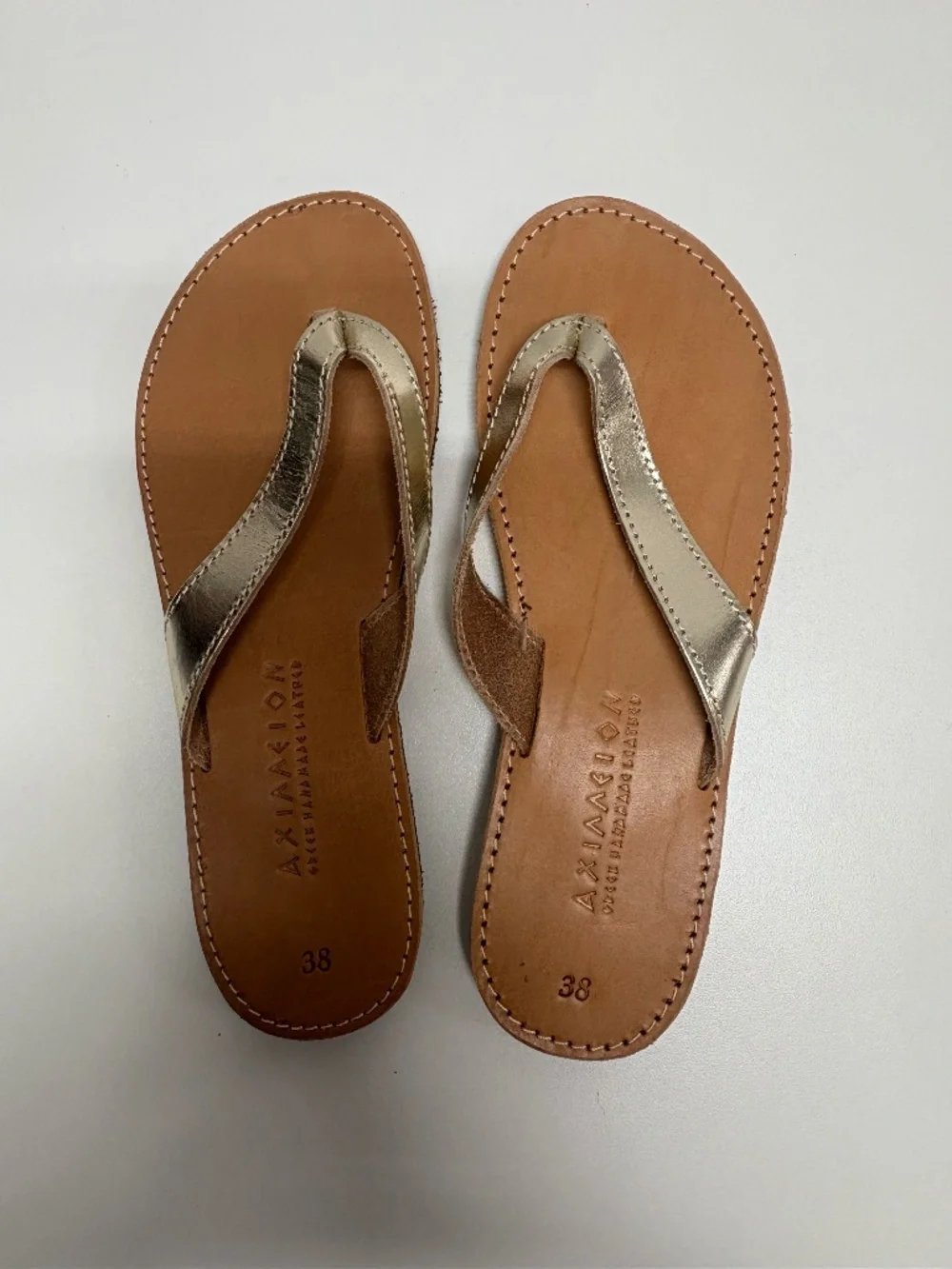 AxiaxiON Ancient Greek‎ Handmade Leather Sandals - Size 38. NEW Without Tags
